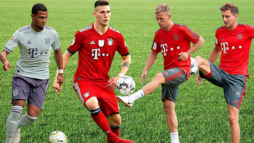 Serge Gnabry, Niklas Süle, Joshua Kimmich und Leon Goretzka kennen sich seit langem. Serge Gnabry, Niklas Süle, Joshua Kimmich und Leon Goretzka kennen sich seit langem.
