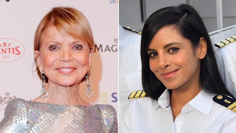 Uschi Glas (l.) steht als Gaststar f&uuml;r "Das Traumschiff" vor der Kamera, Collien Fernandes verk&ouml;rpert bereits seit 2021 die Schiffs&auml;rztin.
