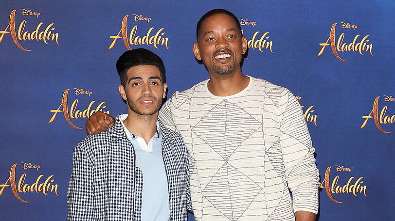 Als Aladdin und Dschinni standen Mena Massoud (li.) und Will Smith gemeinsam vor der Kamera