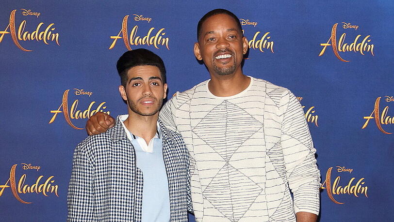 Als Aladdin und Dschinni standen Mena Massoud (li.) und Will Smith gemeinsam vor der Kamera Als Aladdin und Dschinni standen Mena Massoud (li.) und Will Smith gemeinsam vor der Kamera