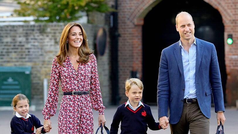 Herzogin Kate und Prinz William mit den Kindern Prinz George und Prinzessin Charlotte.