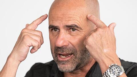 Leverkusens Trainer Peter Bosz ist sich sicher: "Kai ist konzentriert".