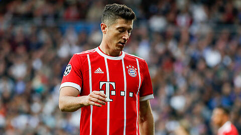 Ein enttäuschter Robert Lewandowski im Halbfinal-Rückspiel der Champions League bei Real Madrid.