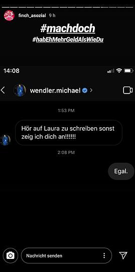 Die an den Rapper gerichtete Reaktion auf Instagram