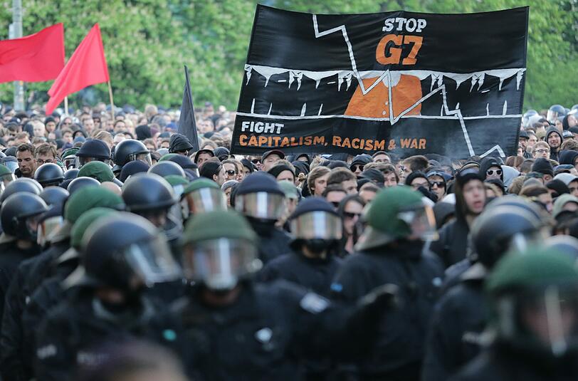 G7-Proteste am 01. Mai in Berlin.