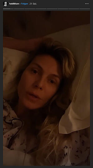 Topmodel Heidi Klum liegt derzeit krank im Bett: "Ich hoffe es ist nur eine Erkältung!"