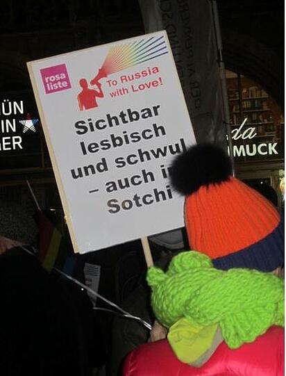 Gegen "Stussland" und Homophobie: Die Demonstration auf dem Marienplatz.