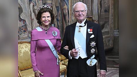 Das schwedische K&ouml;nigspaar bei einem gemeinsamen Auftritt.