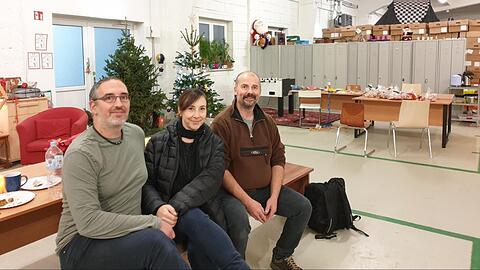 Tilmann Haerdle (l.), Petra Lehmann und Robert Schultz sind das Herz des Vereins Heimatstern.