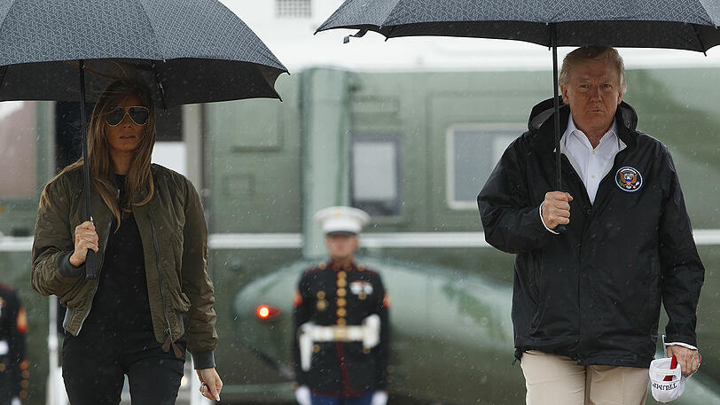 Donald Trump traf am Dienstag in Texas ein.