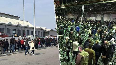 Hoher Andrang beim Münchner Radl-Flohmarkt im Zenith.