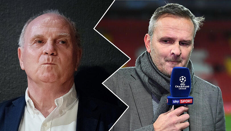 Aktion und Reaktion: Bayern-Präsident Uli Hoeneß (l.) und TV-Experte Dietmar Hamann. Aktion und Reaktion: Bayern-Präsident Uli Hoeneß (l.) und TV-Experte Dietmar Hamann.