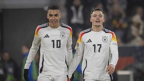 Traumduo in der deutschen Nationalmannschaft und bald wohl zusammen beim FC Bayern: Florian Wirtz (r.) und Jamal Musiala, die beide am liebsten auf der Zehnerposition spielen.