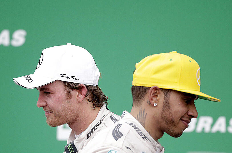 Die Privatfehde zwischen Nico Rosberg (l.) und Lewis Hamilton muss aufhören, sagt Mercedes-Motorsportchef Wolff.