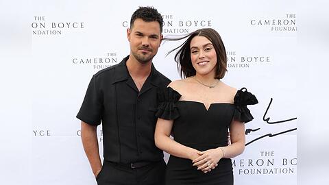 Besuchten zusammen das Konzert von Taylor Swift in London: Taylor Lautner mit seiner Ehefrau Tay Lautner.