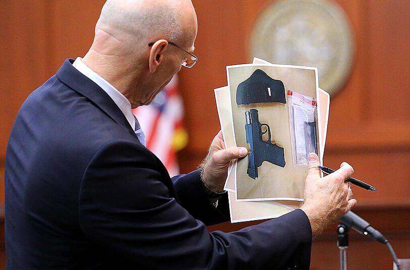 George Zimmermans Pistole, mit der er 2012 Trayvon Martin erschoss.