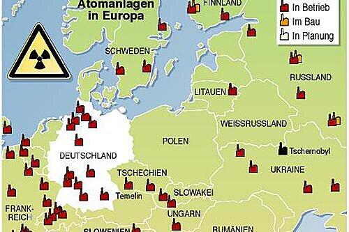 Vor allem Meiler in Osteuropa machen den Experten Sorgen.
