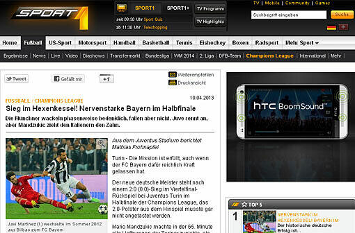 Für "Sport1" war die Nervenstärke des deutschen Rekordmeisters spielentscheidend