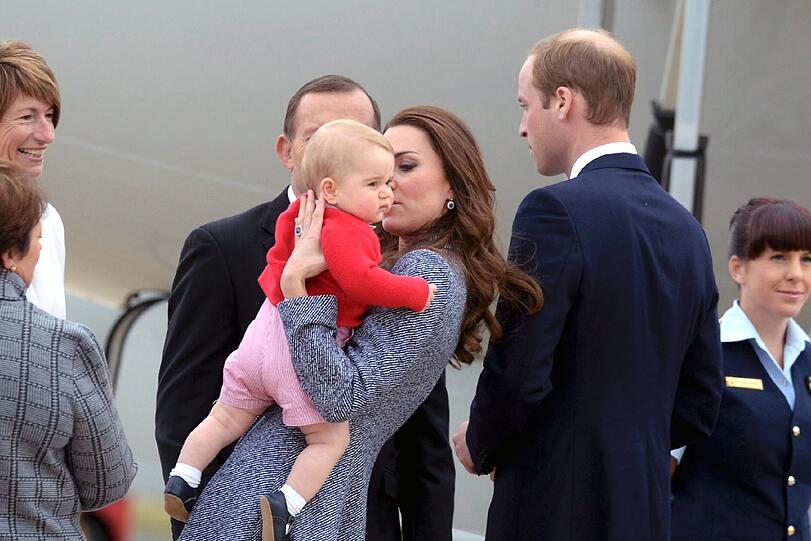 Weitere Bilder der royalen Kleinfamilie beim Abschied in Canberra