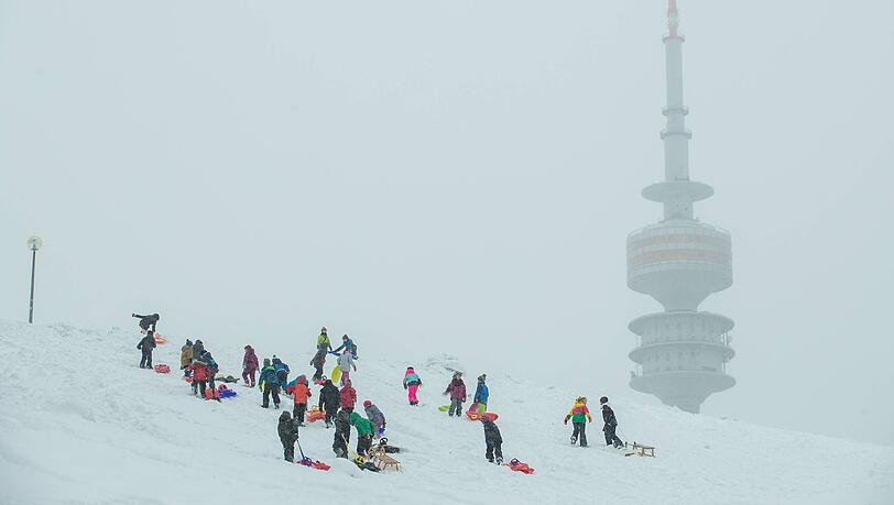 2019 lag im Olympiapark ein bisserl mehr Schnee als aktuell. (Archivbild)