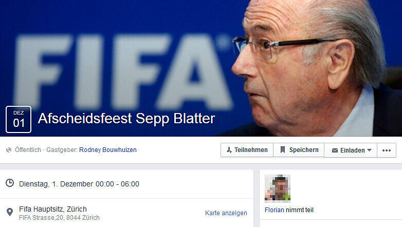 Sepp Blatter geht: 22.000 Fans wollen den Rücktritt des umstrittenen FIFA-Boss feiern. Sepp Blatter geht: 22.000 Fans wollen den Rücktritt des umstrittenen FIFA-Boss feiern.