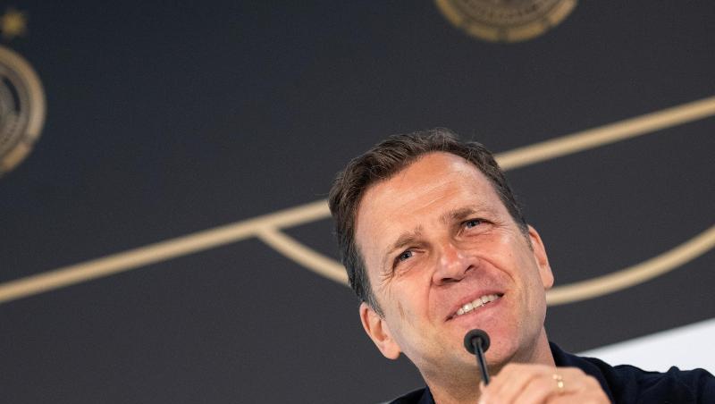 DFB-Direktor Oliver Bierhoff spricht während einer Pressekonferenz. Foto: Marius Becker/dpa/Archiv DFB-Direktor Oliver Bierhoff spricht während einer Pressekonferenz. Foto: Marius Becker/dpa/Archiv