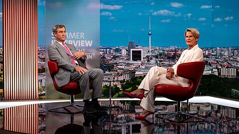 CSU-Chef S&ouml;der gab der ARD ein Sommerinterview.