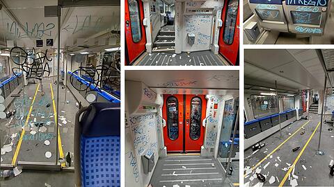 Fans des TSV 1860 haben sich nach dem Auswärtsspiel beim FC Ingolstadt in Zügen ausgetobt.