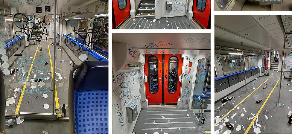 Fans des TSV 1860 haben sich nach dem Ausw&auml;rtsspiel beim FC Ingolstadt in Z&uuml;gen ausgetobt.