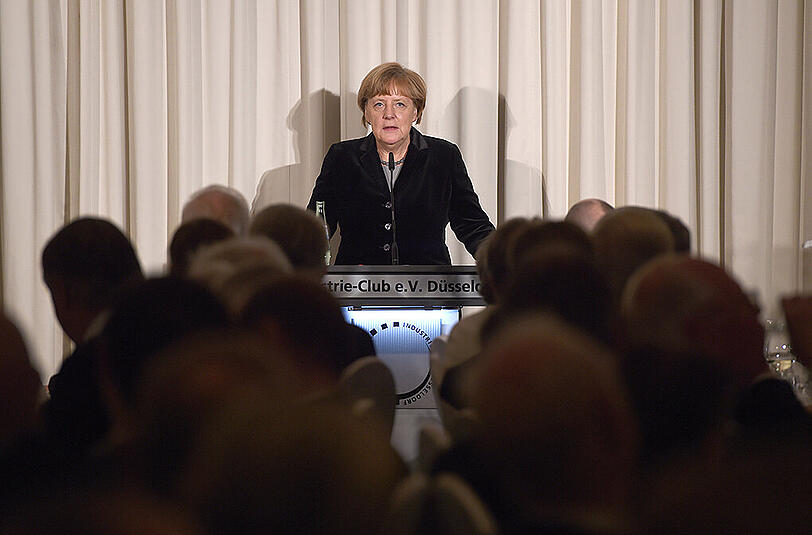 Bundeskanzlerin Angela Merkel am Mittwoch in Düsseldorf.