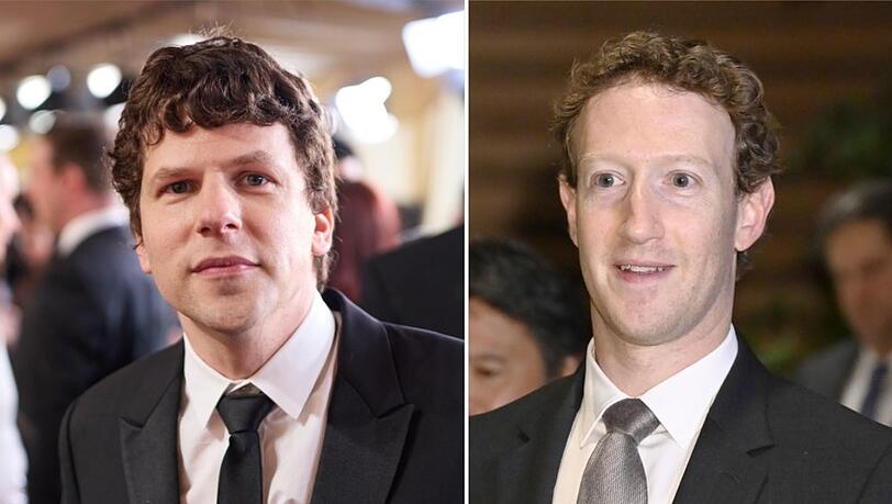 Vor 16 Jahren schlüpfte Jesse Eisenberg (l.) in die Rolle von Facebook-Gründer Mark Zuckerberg. Vor 16 Jahren schlüpfte Jesse Eisenberg (l.) in die Rolle von Facebook-Gründer Mark Zuckerberg.