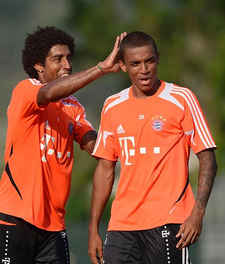 Den Donnerstagnachmittag gibt Trainer Heynckes seinen Spielern frei. Am Mittwoch mussten sie dafür bei strahlendem Sonnenschein ordentlich schwitzen - und nahmen's gelassen.