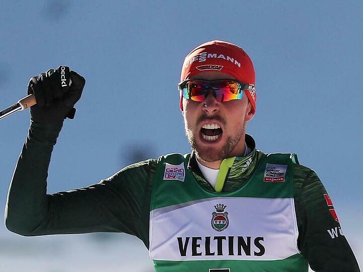 Johannes Rydzek wurde mit Vinzenz Geiger im Teamsprint Zweiter.