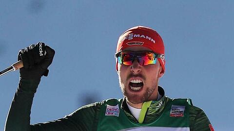 Johannes Rydzek wurde mit Vinzenz Geiger im Teamsprint Zweiter.