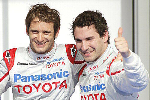 Fröhliche Toyota-Piloten: Trulli (.) und Glock