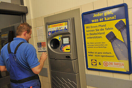 Der Automat in der Lidl-Filiale in Nürnberg-Gostenhof.