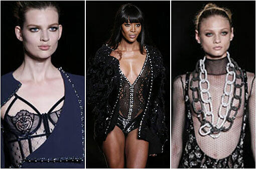 Die Herbst- und Wintermode auf der Paris Fashion Week zeigt viel nackte Haut - die Busenblitzer!