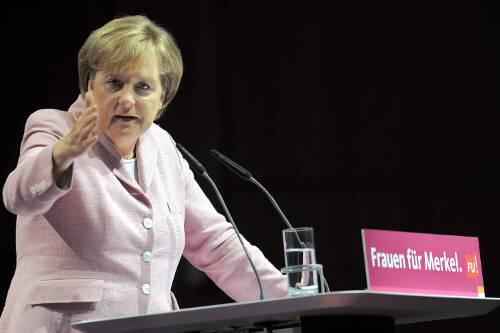 Ganz im Präsidial-Stil: Angela Merkel beim Wahlkampfauftakt.
