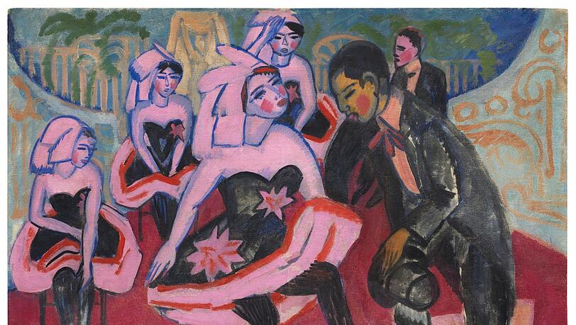 Das Bild von Ernst Ludwig Kirchner "Tanz im Varieté" aus dem Jahr 1911, dessen Verbleib jahrzehntelang ungeklärt war, ist wieder aufgetaucht.