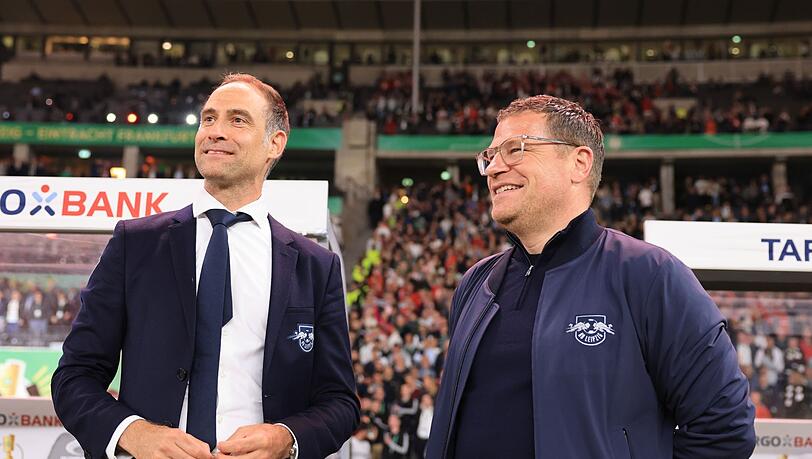 Max Eberl (r) und Oliver Mintzlaff. Eberl wurde am Freitag von seinen Aufgaben entbunden.