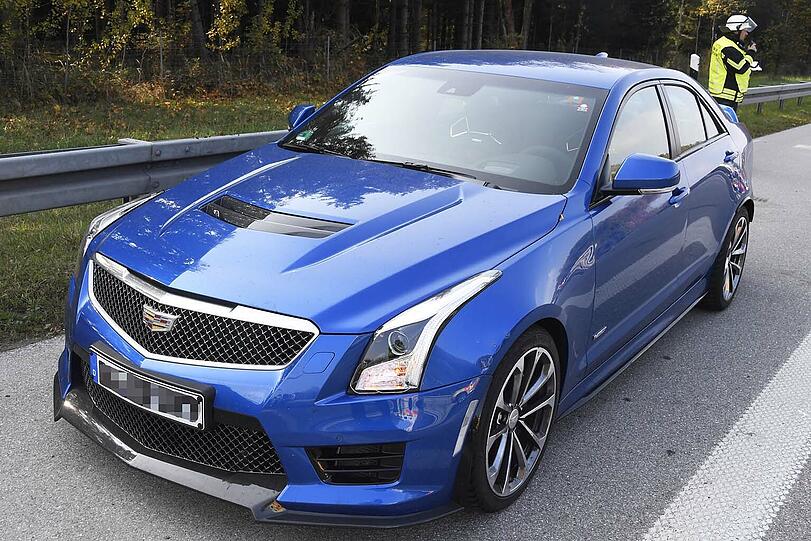 Der zweite Cadillac wurde nur leicht beschädigt.