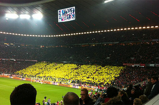 Die Fan-Choreo in der Allianz Arena