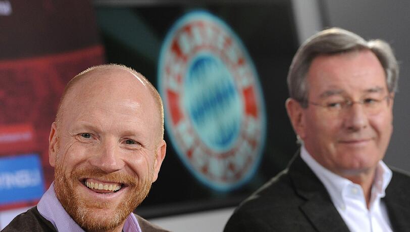 FCB-Sportvorstand Matthias Sammer und Präsident Karl Hopfner bei der Pressekonferenz des FC Bayern. FCB-Sportvorstand Matthias Sammer und Präsident Karl Hopfner bei der Pressekonferenz des FC Bayern.