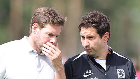 Sportboss Christian Werner und Löwen-Trainer Argirios Giannikis.