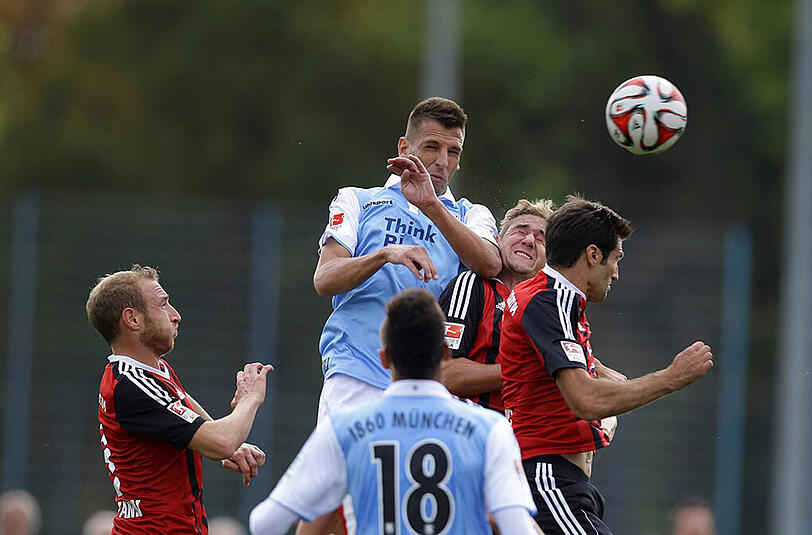 Trifft per Kopf zum zwischenzeitlichen 1:1: 1860-Verteidiger Gui Vallori beim Test gegen Ingolstadt.