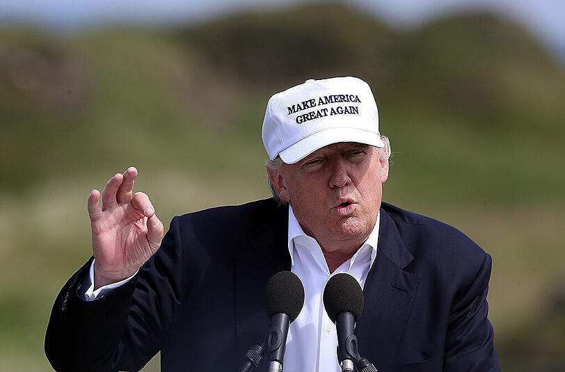 US-Präsidentschaftskandidat Donald Trump bei seinem Besuch in Schottland.