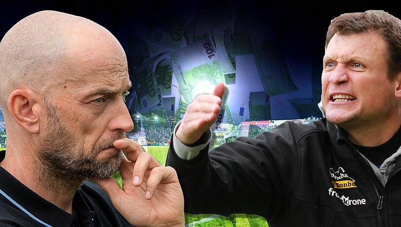 Konkurrenten in der Dritten Liga: Günther Gorenzel (li.) vom TSV 1860 und Hachings Claus Schromm. Konkurrenten in der Dritten Liga: Günther Gorenzel (li.) vom TSV 1860 und Hachings Claus Schromm.