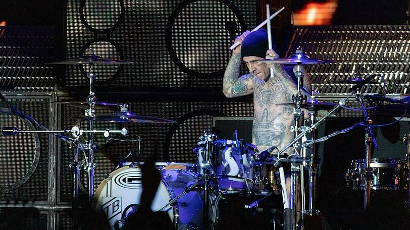 Travis Barker von Blink-182 während eines Auftritts im vergangenen Jahr