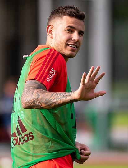 Endlich im Mannschaftstraining: Lucas Hernández.