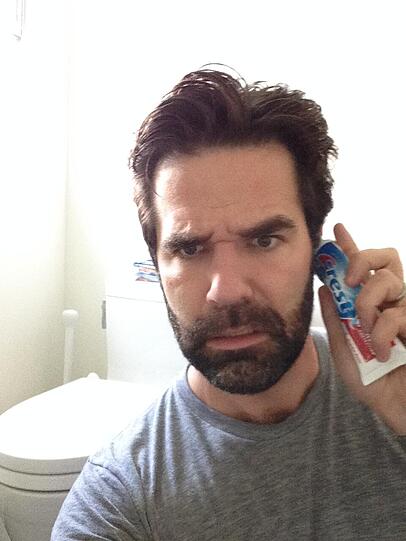 Rob Delaney will auf der Zahnpasta-Leitung auch mitreden.
